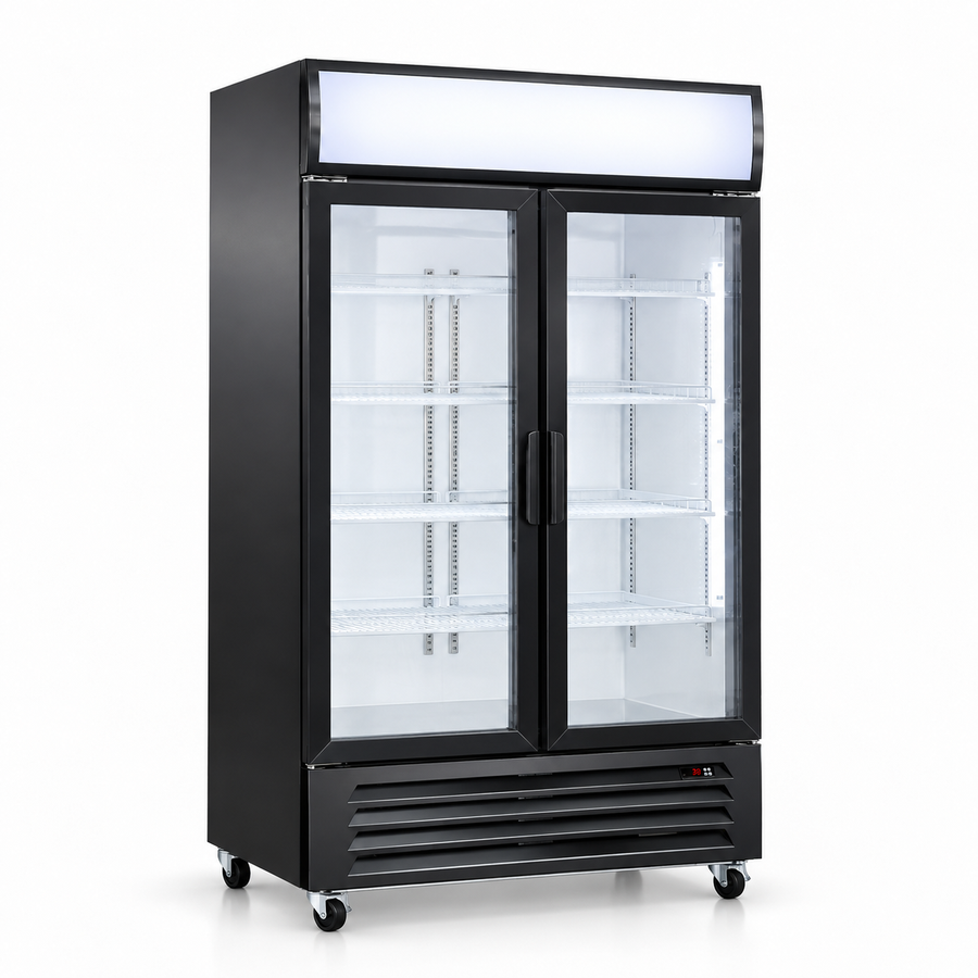 GLD54R 54 inch 2 door glass door merchandiser front view