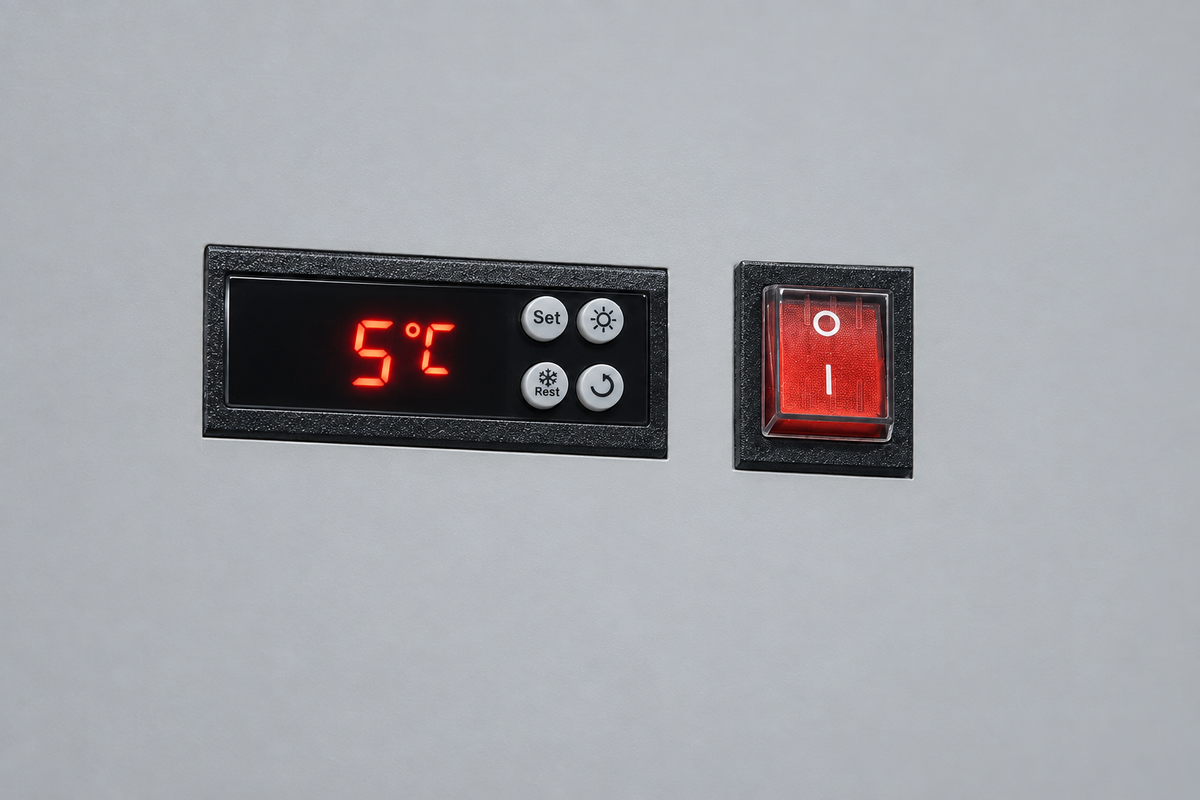 G1.6L6-C 72 inch 3 door commercial reach-in refrigerator temperature control detail