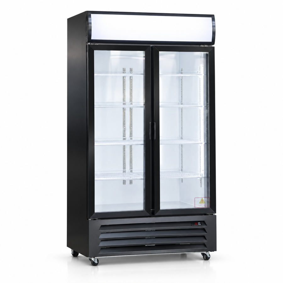 GL800 40 inch 2 door glass door merchandiser refrigerator front view