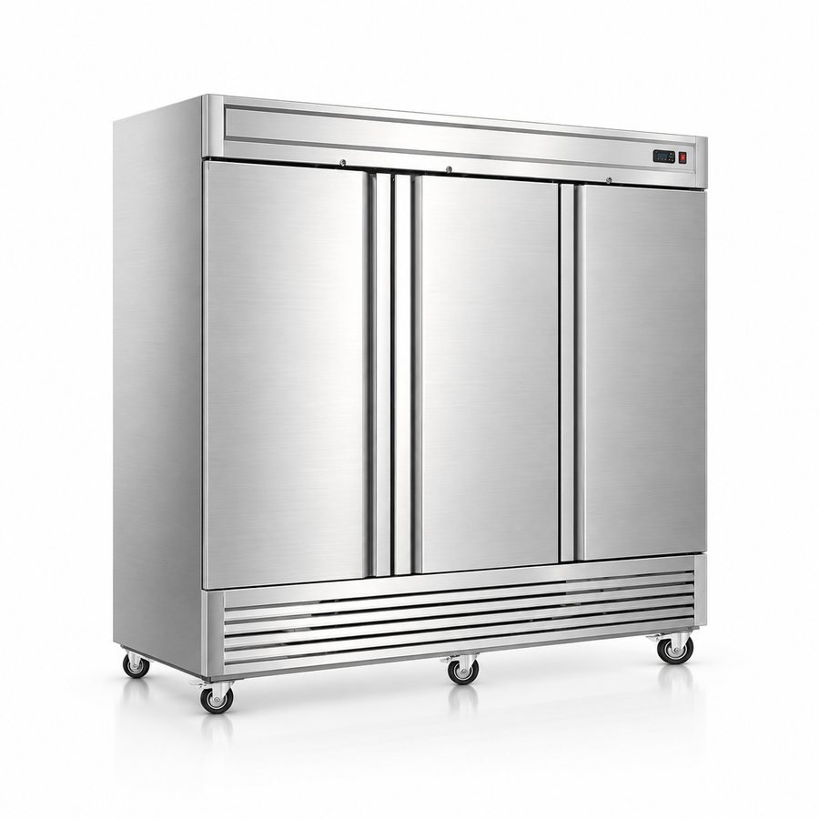 SL83R 83 inch 3 door commercial reach-in refrigerator front view